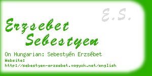 erzsebet sebestyen business card